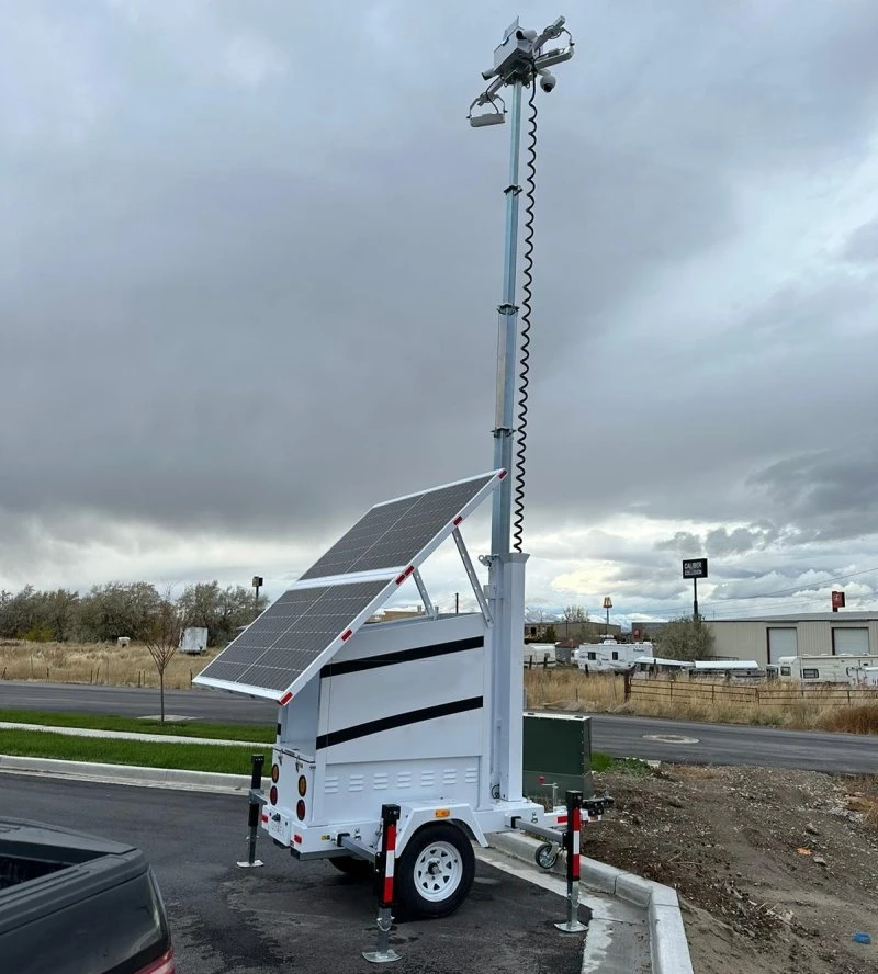 mobile solar cctv towe