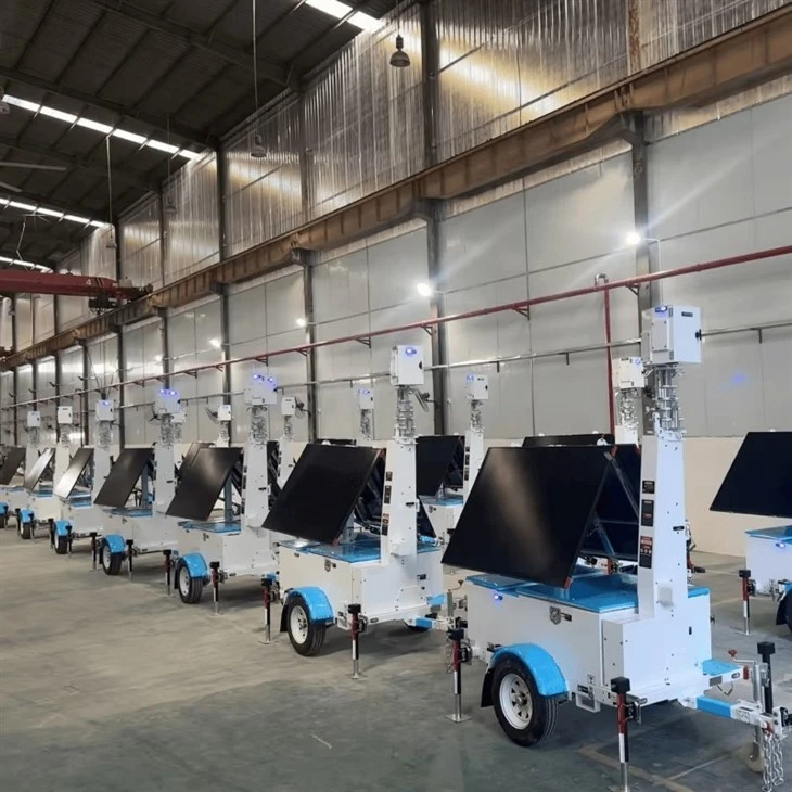 Customized Solar Security PTZ Camera Trailer Mobile Tower suppliers