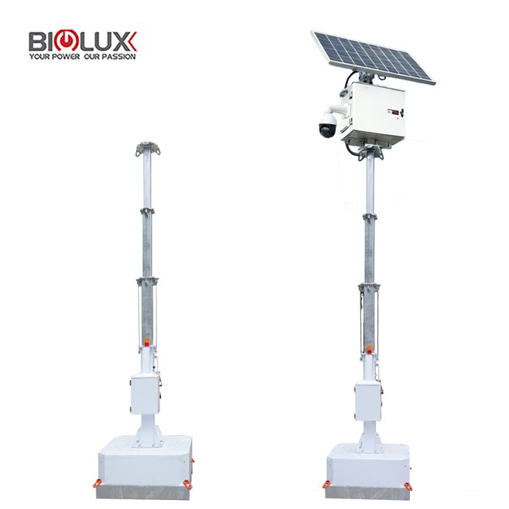 Poste telescópico móvil para cámara solar HIKVISION