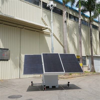 Torre CCTV solar HiCUBE para seguridad fiable fuera de la red-