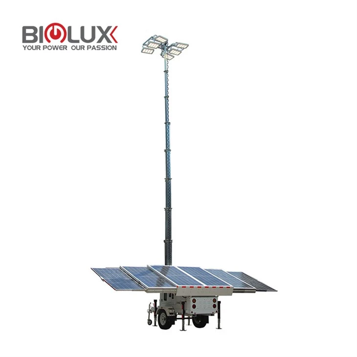 Remolque de luz solar para el sitio de trabajo