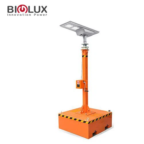 Torre de vigilancia móvil con generador solar