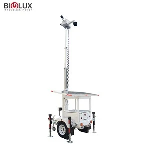 Remolque de cctv móvil junto con generador solar