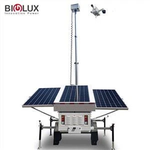 Remolque solar móvil con cámara CCTV