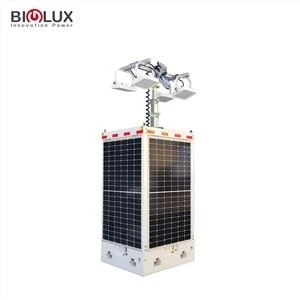 Sistema de energía solar con generador solar e iluminación.