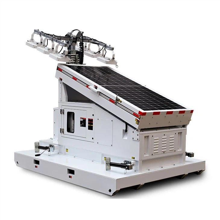 Solar Powered Light Tower Portable Light Mast For Sale