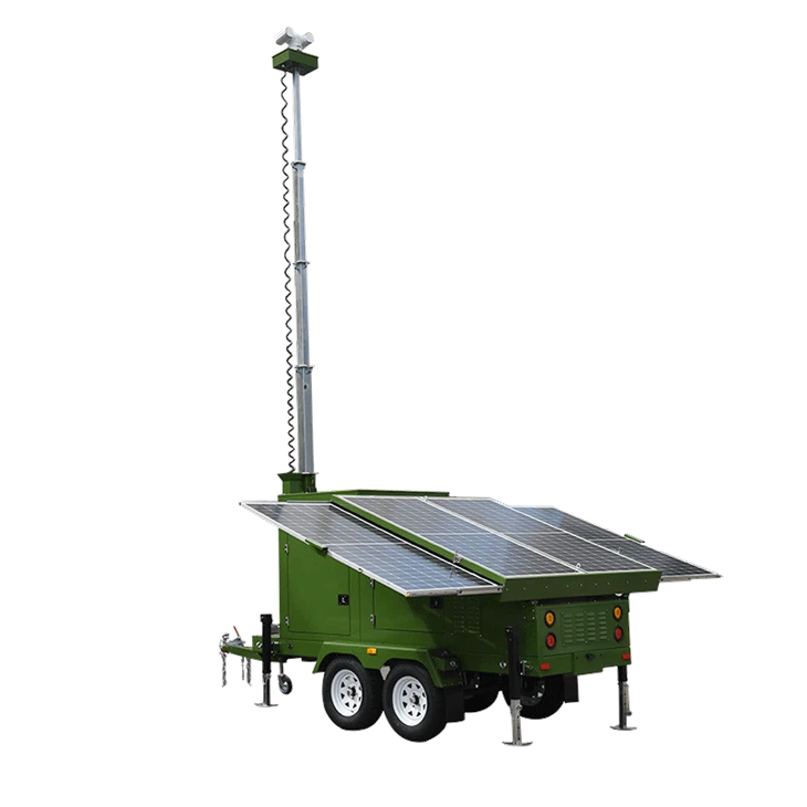 Mobile Solar Trailer 4 Panel Can Stall Camera Or Light