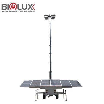 Torre de iluminación LED solar móvil