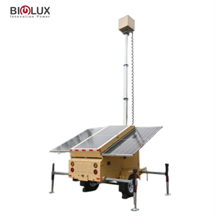 Remolque de generador solar de sistema híbrido